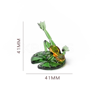 Glass Yoga Frog Figurines Statues for Home Office Desktop Decoration PW-WG71276-02-1