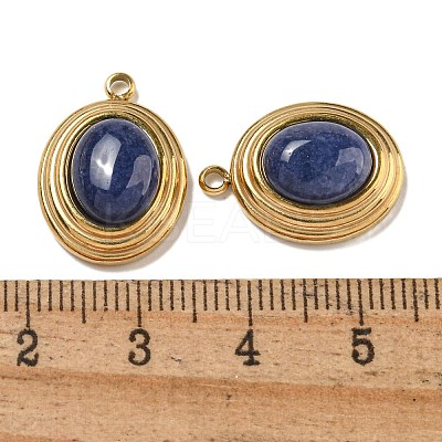 Natural Blue Jade Dyed Pendants STAS-L025-007G-04-1