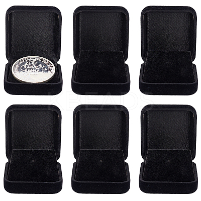 Square Velvet Medal Storage Boxes CON-WH0087-88-1