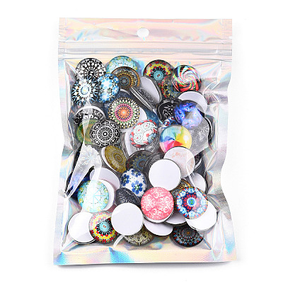 Rectangle Zip Top Plastic Glitter Holographic Bags OPP-YWC0001-11X16-1