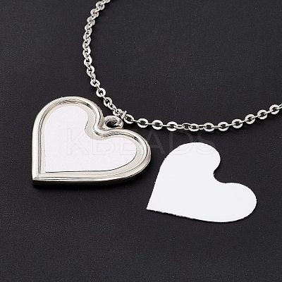 Sublimation Blank Aluminum Pendant Necklace X-NJEW-E020-02P-03-1