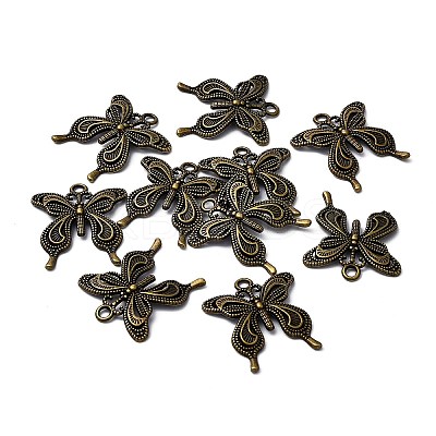 Tibetan Style Alloy Butterfly Pendants LS-TIBEP-3945-AB-NR-1