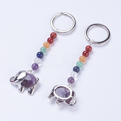 NaturalAmethyst Chakra Keychain KEYC-P040-E10-1