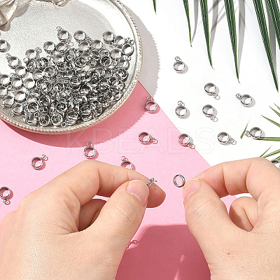 150Pcs 304 Stainless Steel Tube Bails STAS-BBC0008-25-1