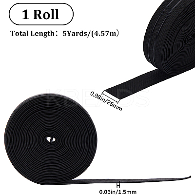 Flat Polyester Non-Slipped Elastic Cord OCOR-GF0003-16B-01-1