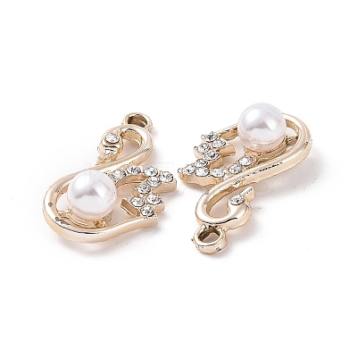 Alloy Crystal Rhinestone Pendants ALRI-H004-12KCG-1