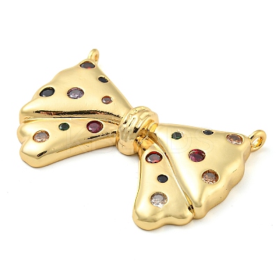 Rack Plating Brass Micro Pave Cubic Zirconia Pendants KK-C044-12G-1