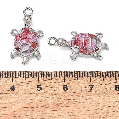 Brass with Enamel Pendants KK-CBA61F8-04P-02-1