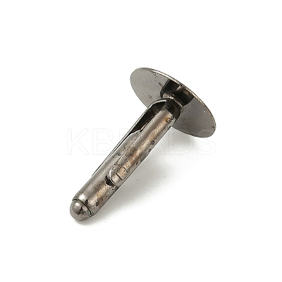 Rack Plating Brass Cuff Button KK-E064-01B-1