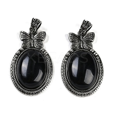 Natural Obsidian Pendants G-I370-09AS-08-1