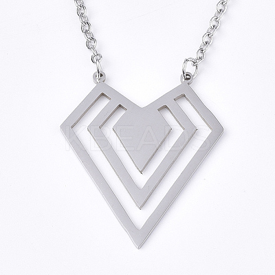 Non-Tarnish 201 Stainless Steel Pendant Necklaces LS-NJEW-T009-JN106-1-40-1