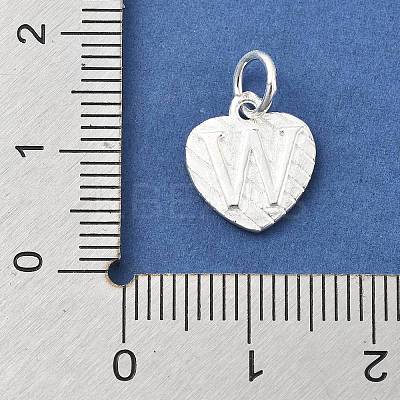 925 Sterling Silver Heart with Capital Letter Charms STER-S009-13W-S-1