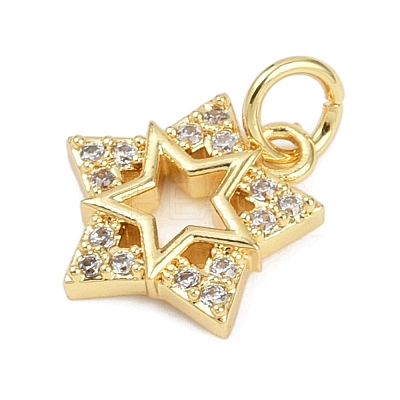 Brass Micro Pave Cubic Zirconia Pendants KK-L231-13G-01-1
