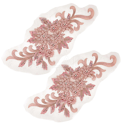 Flower Blossom Sequin Appliques DIY-WH0407-01-1