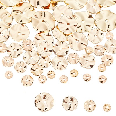 40Pcs 4 Style Brass Beads KK-PH0009-08-1