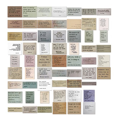 60Pcs Inspirational Wisdom Word Paper Stickers Set DIY-C062-04-1