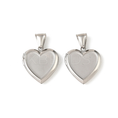 316 Stainless Steel Locket Pendants X-STAS-K321-26P-1
