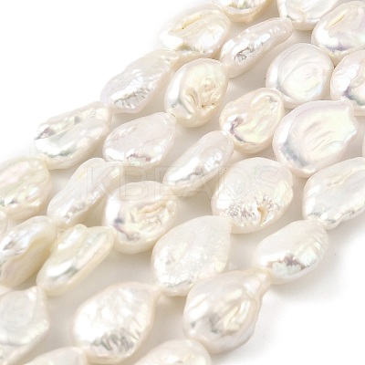 Baroque Natural Keshi Pearl Beads Strands PEAR-B004-14A-01A-1