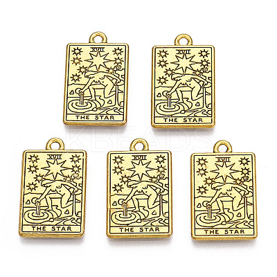 Rack Plating Alloy Pendants PALLOY-WH0103-04A-AG-1