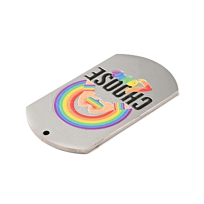 Non-Tarnish Pride 201 Stainless Steel Big Pendants LS-STAS-J041-05B-1