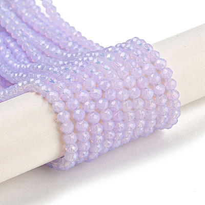 Baking Paint Transparent Glass Beads Strands DGLA-A034-J3mm-B06-1