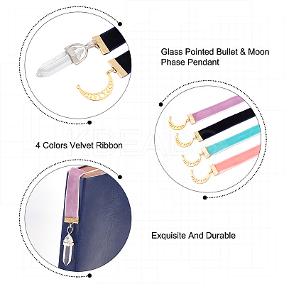 Velvet Ribbon Bookmarks AJEW-AB00025-1