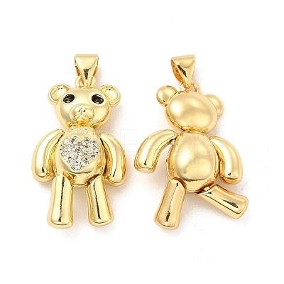 Brass Micro Pave Cubic Zirconia Pendants KK-H441-06E-G-1