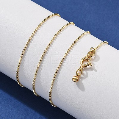 1mm Brass Ball Chain Adjustable Slider Necklaces KK-K398-28G-1