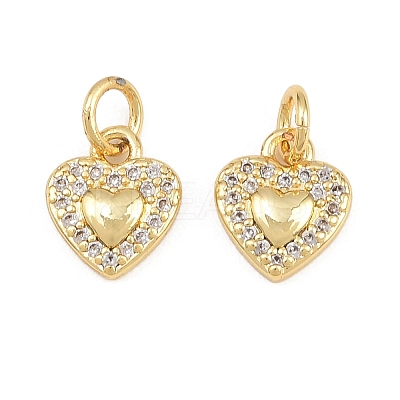 Brass Micro Pave Clear Cubic Zirconia Pendants KK-L275-71J-G-1