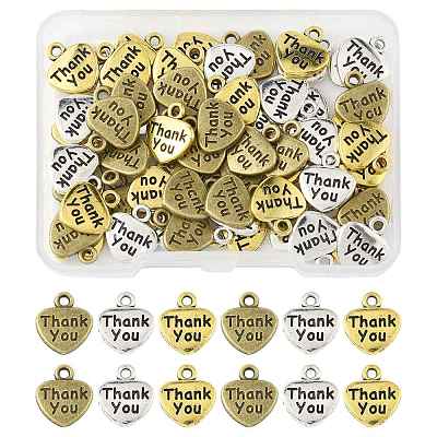 60Pcs 3 Colors Tibetan Style Alloy Charms FIND-FS0004-52-1