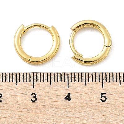 Brass Huggie Hoop Earrings KK-D063-04G-1