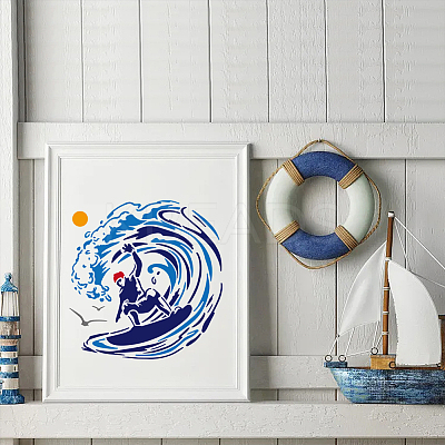 1Pc PET Hollow Out Drawing Painting Stencils DIY-MA0004-90B-1