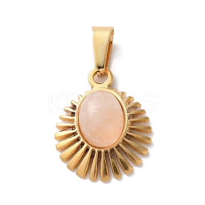 Natural Rose Quartz Pendants STAS-C120-15G-07-1