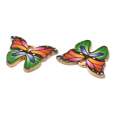Light Gold Tone Alloy Enamel Pendants ENAM-M059-05KCG-05-1