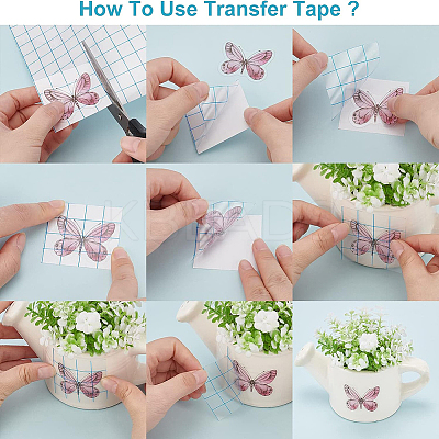 PVC Clear Self-adhesive Transfer Film DIY-WH0001-91-1