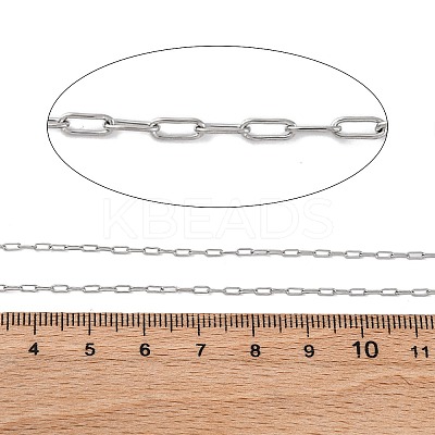 304 Stainless Steel Paperclip Chains CHS-M009-07P-02-1