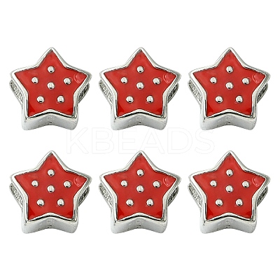 6Pcs 304 Stainless Steel European Beads STAS-CJ0002-59-1