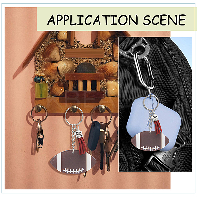 DIY Sports Ball Acrylic Pendant Keychain Making Kits DIY-SP0001-44C-1
