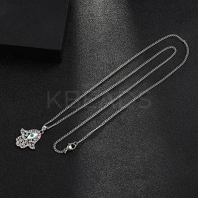 Brass Micro Pave Cubic Zirconia Pendant Necklaces NJEW-M211-04B-P-1