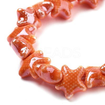 Glazed Porcelain Beads PORC-Q002-03K-1