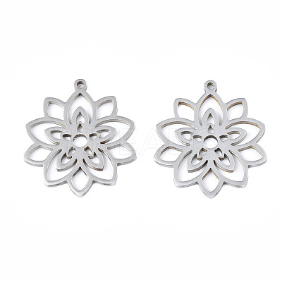 Non-Tarnish 201 Stainless Steel Pendants STAS-N098-050P-1