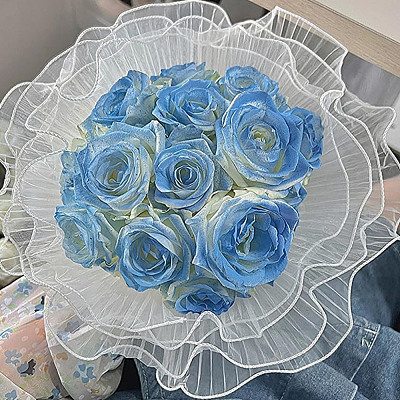 Polyester Flower Bouquet Wrapping Mesh Paper ORIB-WH0002-05A-1