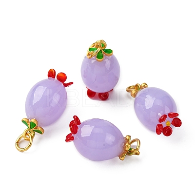 Handmade Lampwork Pendants LAMP-Z012-01G-03-1