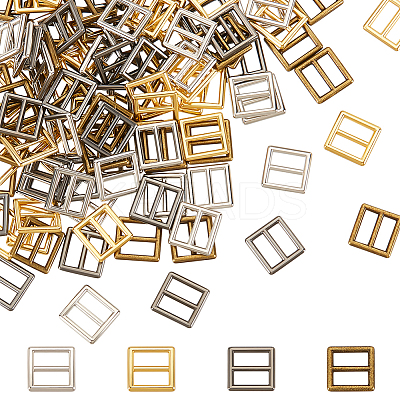 240Pcs 4 Colors Alloy Slider Buckles DIY-FG0004-81-1
