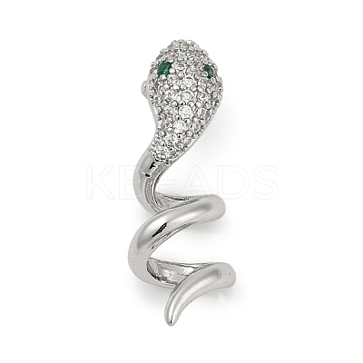 Brass Micro Pave Cubic Zirconia Pendants KK-P302-09P-1