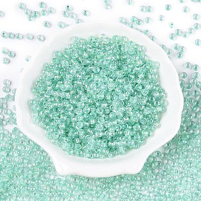 6/0 Transparent Inside Colours Glass Seed Round Beads X1-SEED-N006-004C-1