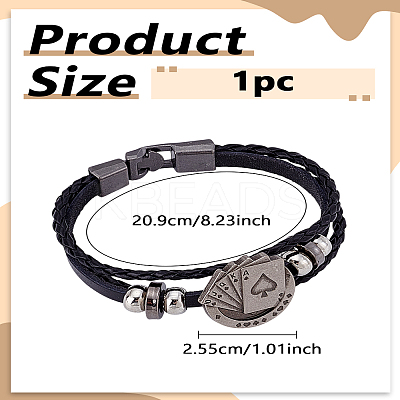 1Pc Retro Multi-strand Bracelets BJEW-LP0003-65-1