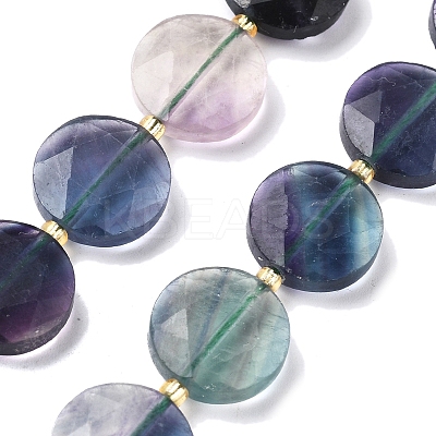 Natural Colorful Fluorite Beads Strands G-C116-A172-03-1