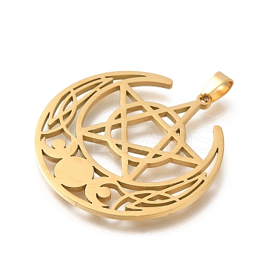 304 Stainless Steel Pendants STAS-S144-05G-C-1