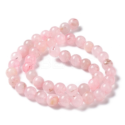 Natural Rose Quartz Dyed Beads Strands G-B046-07-1
